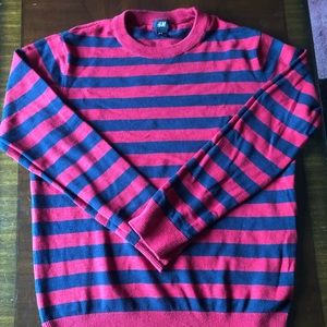 H&M Red and Navy Striped Longsleeve Size Medium